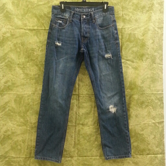 Aeropostale button fly Destroyed jeans 30 x 30 - Picture 1 of 8